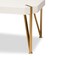 Baxton Studio Kassa Contemporary Glam and Luxe Brushed Gold Metal and White Finished Wood Coffee Table 181-11312-Zoro - alternate 7